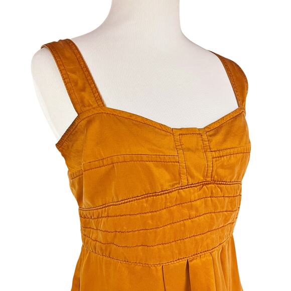 BURBERRY Vintage 90s Silk Babydoll Tank Blouse in Burnt Orange Copper Size 8 - Picture 3 of 11